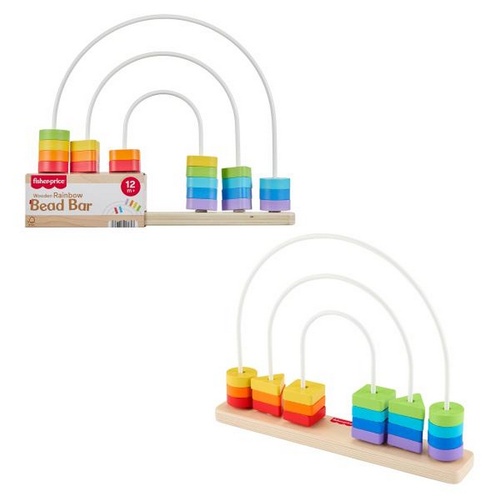 Fisher-Price Wooden Rainbow Bead Bar