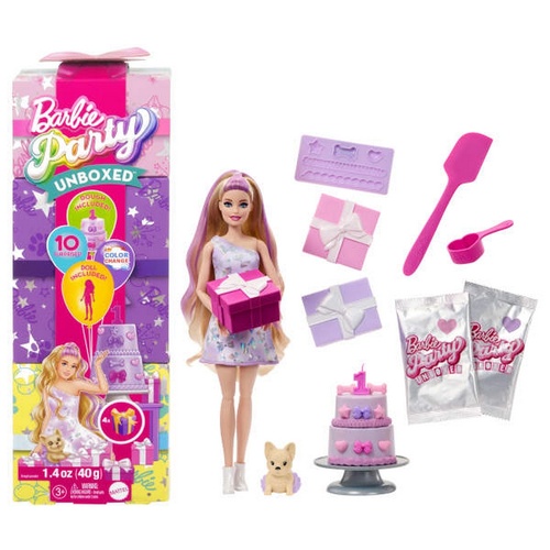 Barbie Party Unboxed doll with French Bulldog