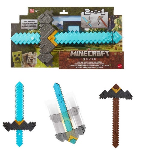 Minecrafte Movie 2-In 1 Click and Switch Sword
