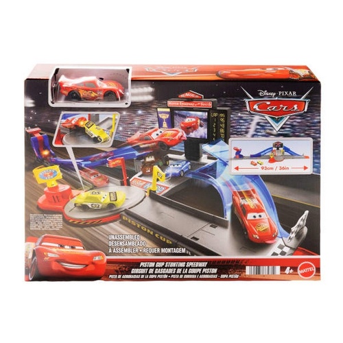 Disney and Pixar Cars Piston Cup Stunting Speedway Playset with Lightning McQueen Toy Car