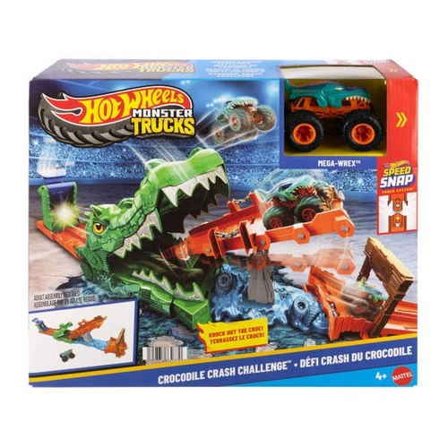 HW Monster Trucks Crocodile  Crash Challenge Playset