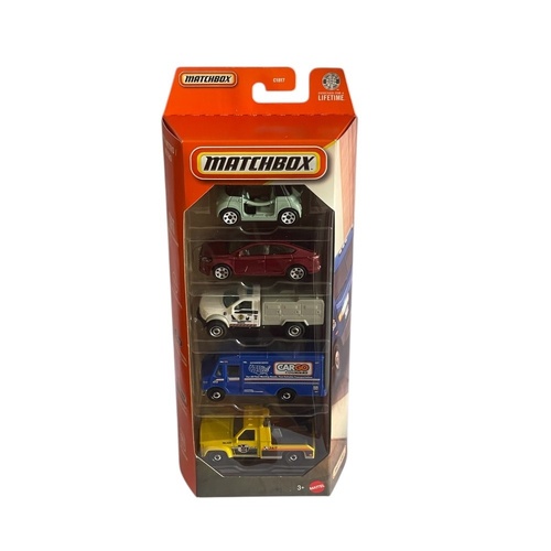 Hot Wheels 5-Pack - Fiat 2024 Topolino & 2016 Nissan Sentra & 2010 Ford F150 Animal Control Truck & Express Delivery & GMC Wrecker