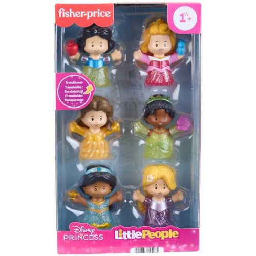 Fisher-Price Little People DISNEY Princess Shimmer Gowns Figure Set, 6 Characters