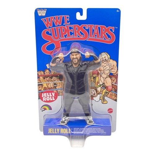 WWE LJN Superstars Jelly Roll Blue Card Figure