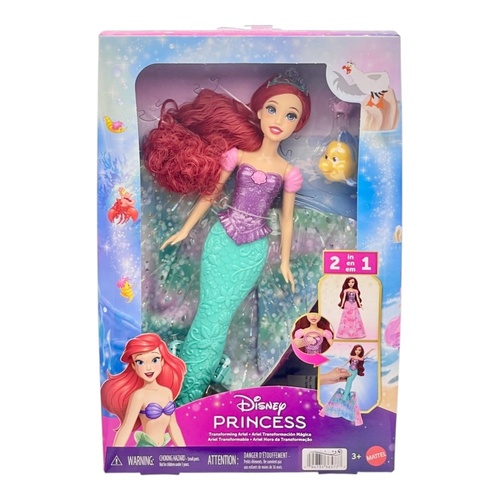 Disney Princess Ariel 2-in-1 Human to Mermaid Transforming Fashion Doll
