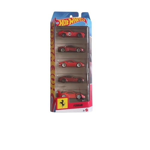 Hot Wheels 5-Pack - Dini 206 GT& SF90 Stradale & 365 GT84 C & 12Cilindri & F40 Competizione