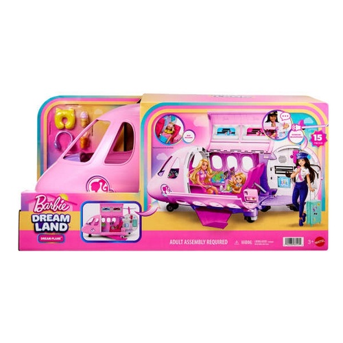 Barbie Dream Land Dream Plane Playset with 15 Pieces