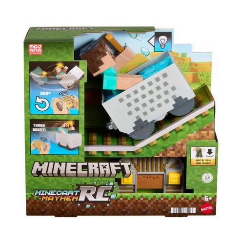 Minecraft Minecart Mayhem RC Remote Control Vehicle with Steve