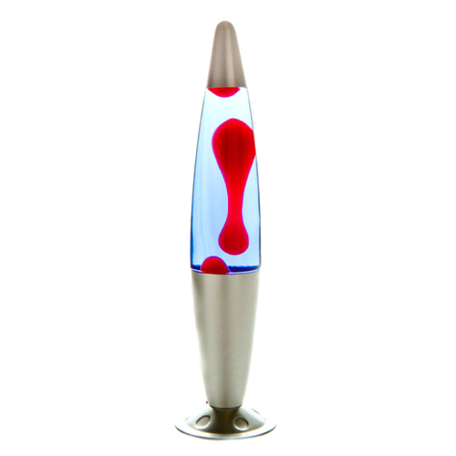 Peace Motion Lava Lamp Silver Red Blue