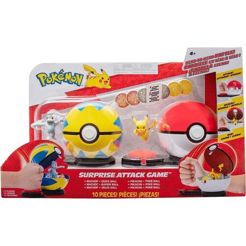 Pokemon Surprise Attack Game Machop & Pikachu