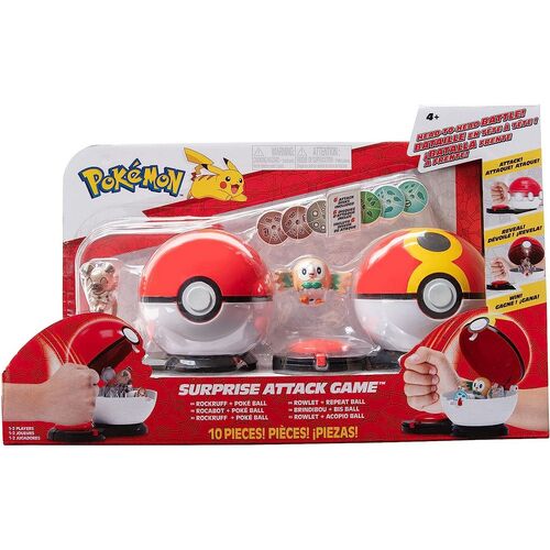 Pokemon Surprise Attack Game Rockruff & Rowlet