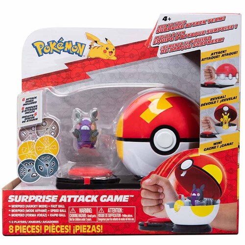 Pokemon Surprise Attack Game Morpeko (Hangry Mode) + Fast Ball