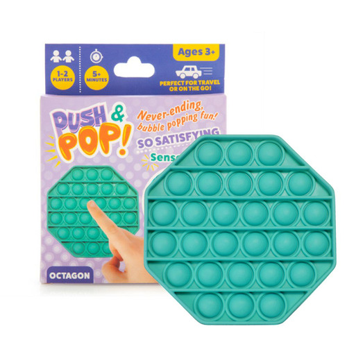 Push & Pop Octagon Teal Pop It