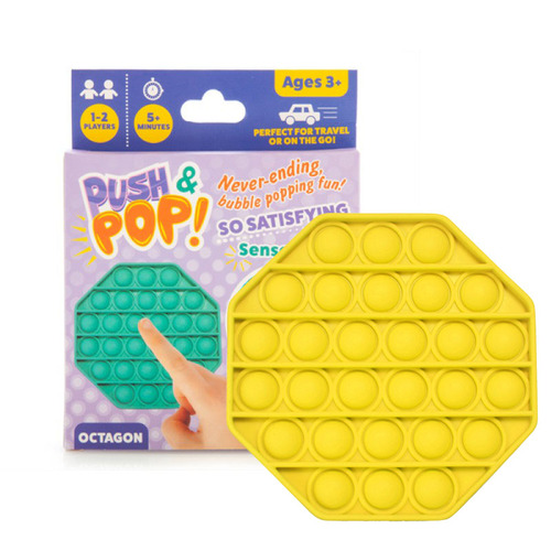 Push & Pop Octagon Yellow Pop It