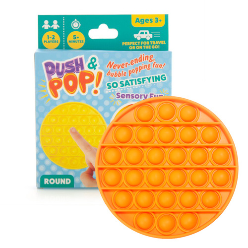 Push & Pop Round Orange Pop It