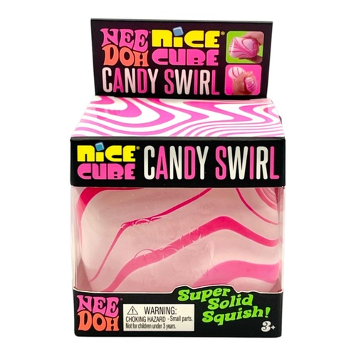 NeeDoh Nice Cube Candy Swirl Super Solid Sensory Squish