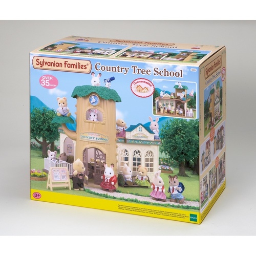 Sylvanian Families Country Tree School – Playset with Desks, Blackboard & Accessories