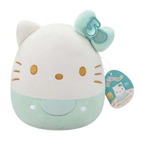 Squishmallows Hello Kitty Green 50th Anniversary Bows 20cm